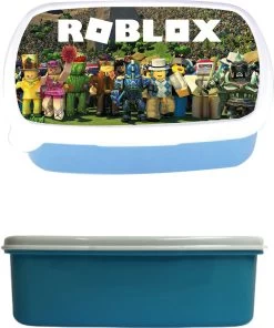 Broodtrommel - Lunchbox - Roblox - Blauw - Schoolspullen