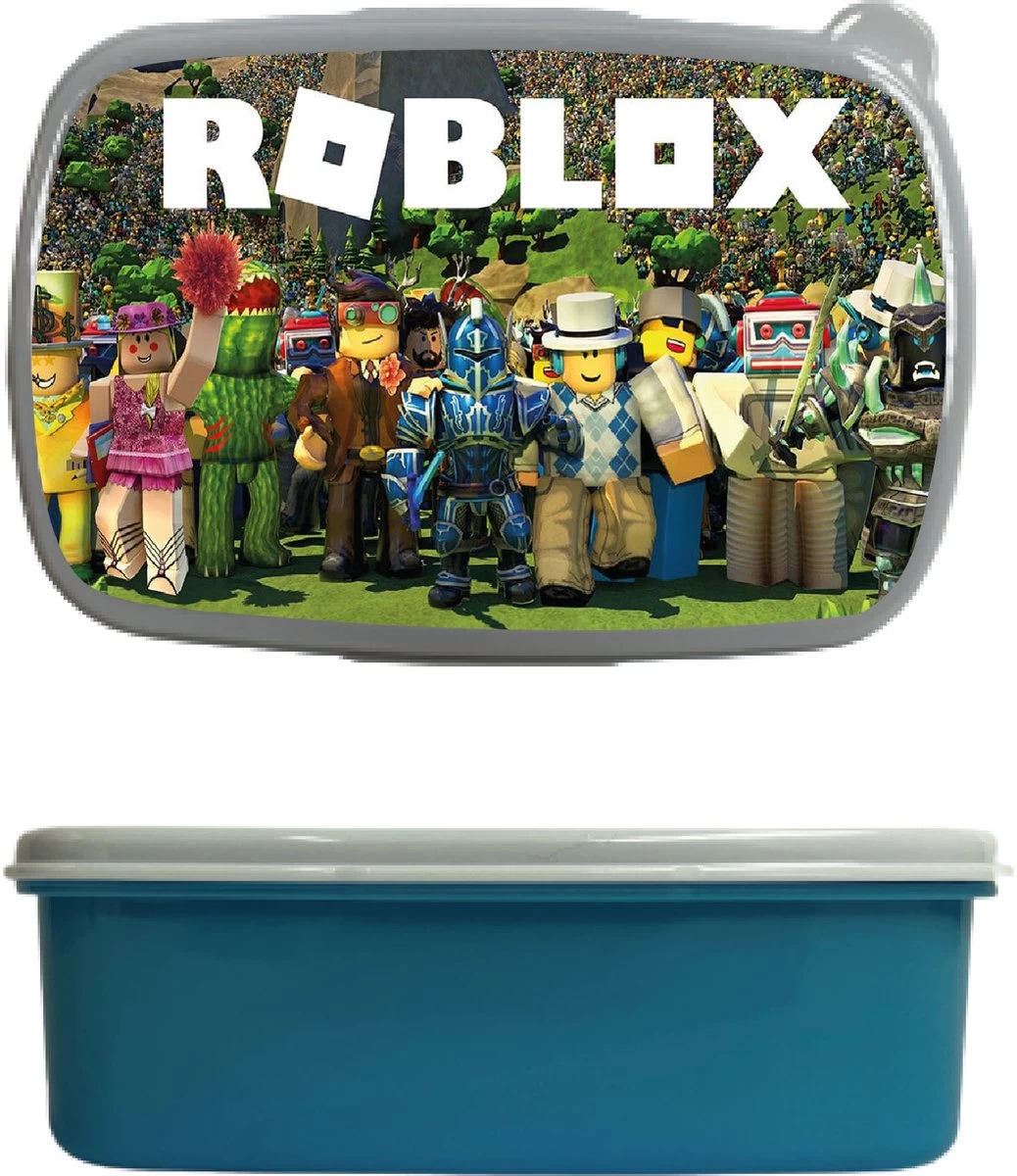 Broodtrommel - Lunchbox - Roblox - Blauw - Schoolspullen - Afbeelding 2