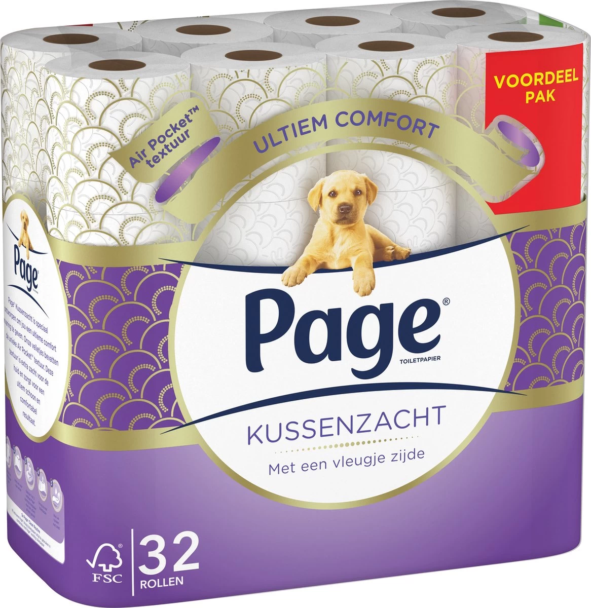 Page Toiletpapier - 32 Rollen - Kussenzacht Wc Papier (3-laags) - Voordeelverpakking - Afbeelding 10
