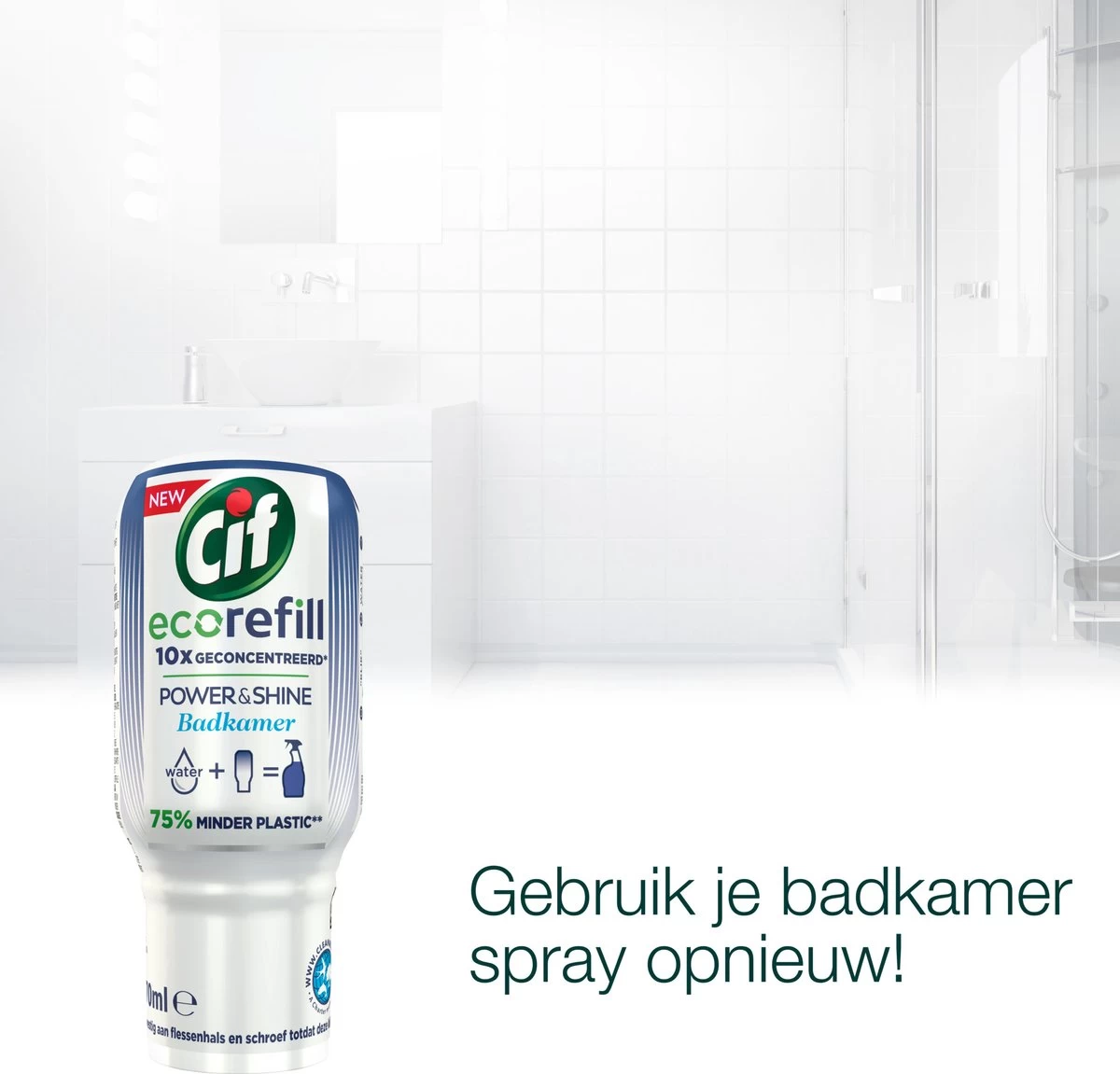 Cif Power & Shine Badkamer Ecorefill Capsule - 10 X 70 Ml - Voordeelverpakking - Afbeelding 4