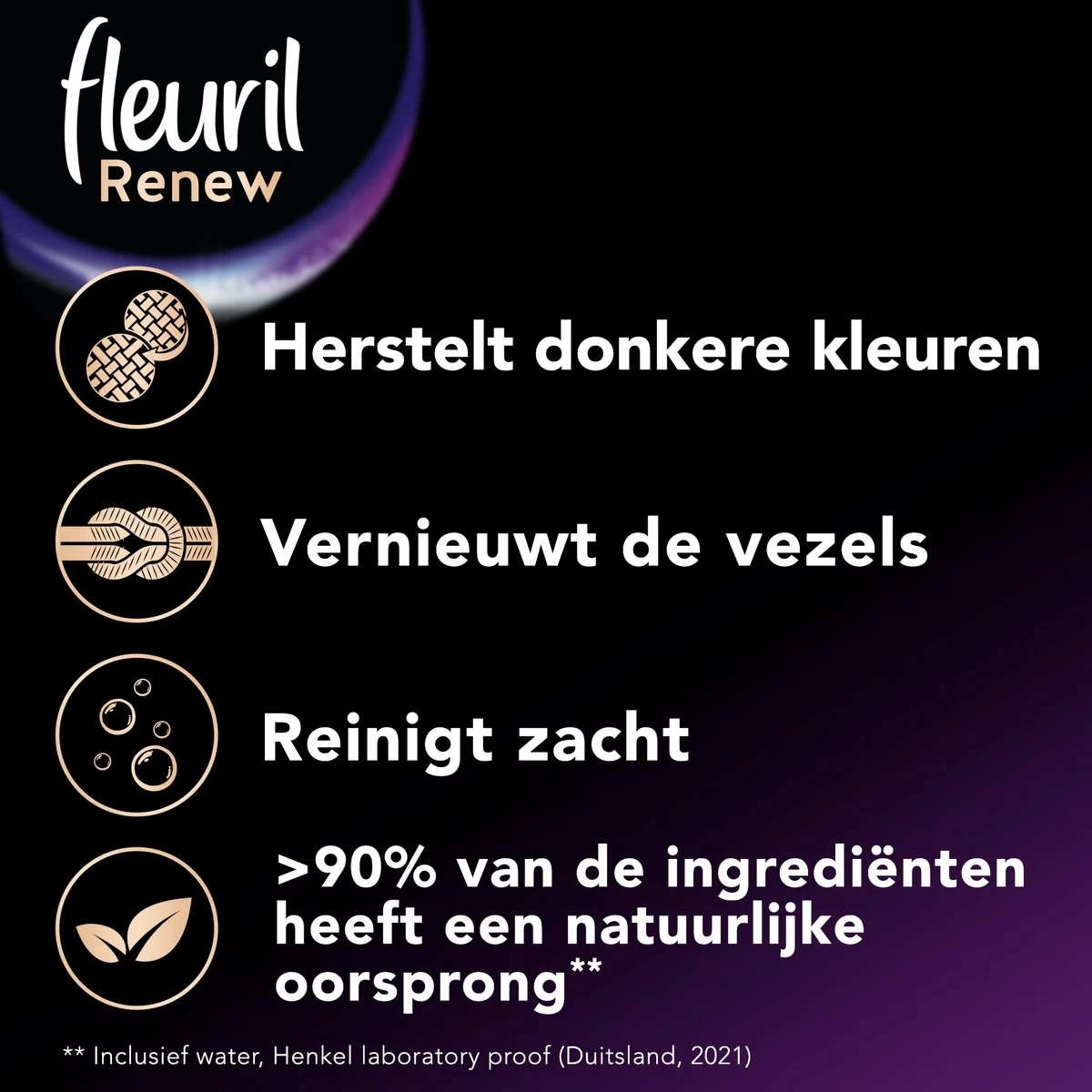 Fleuril Renew Zwart - Vloeibaar Wasmiddel - Voordeelverpakking - 65 Wasbeurten - Afbeelding 2