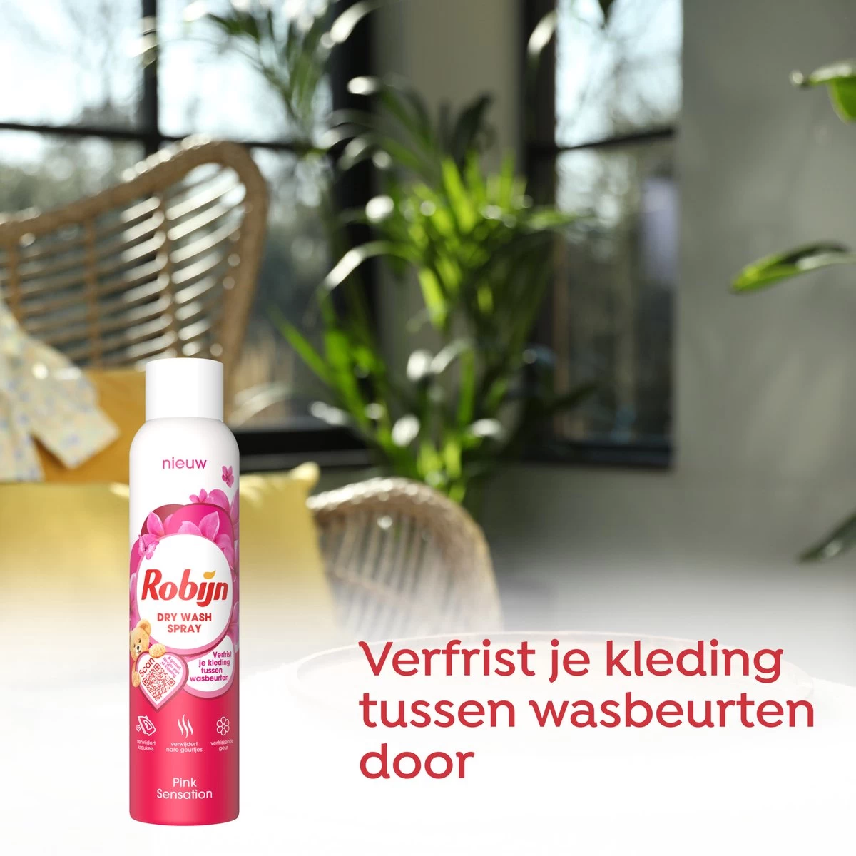 Robijn Pink Sensation Dry Wash Spray - 2 X 200 Ml - Voordeelverpakking - Afbeelding 4
