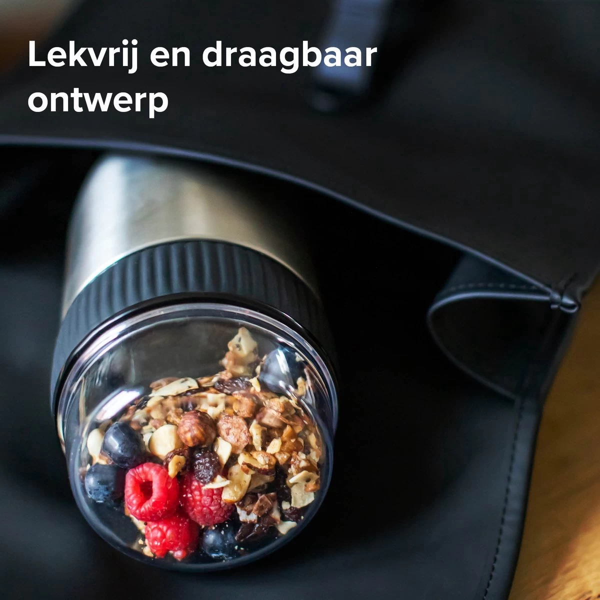 Coninx Thermos Lunchbox - Muesli Beker To Go - Isoleer Lunchpot - Yoghurtbeker To Go - Mueslibeker 840ml (600ml+240ml) - RVS - Afbeelding 7
