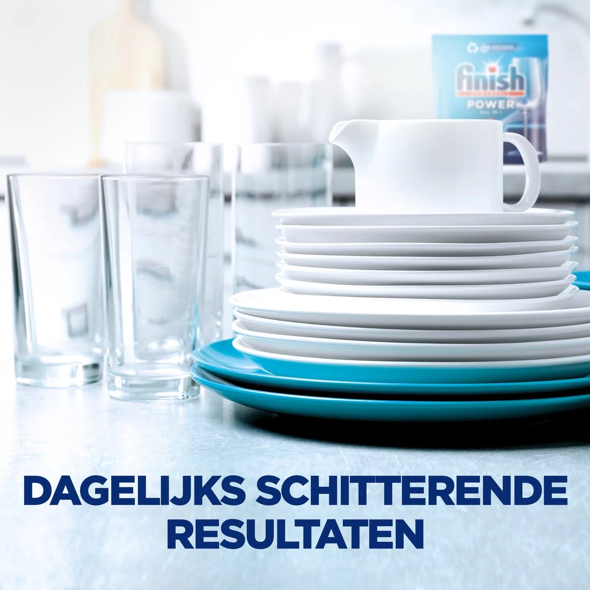 Finish Power All In One Regular Vaatwastabletten - 68 Stuks - Afbeelding 2
