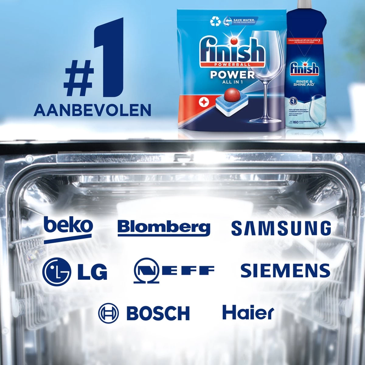 Finish Power All In One Regular Vaatwastabletten - 160 Stuks - Afbeelding 6