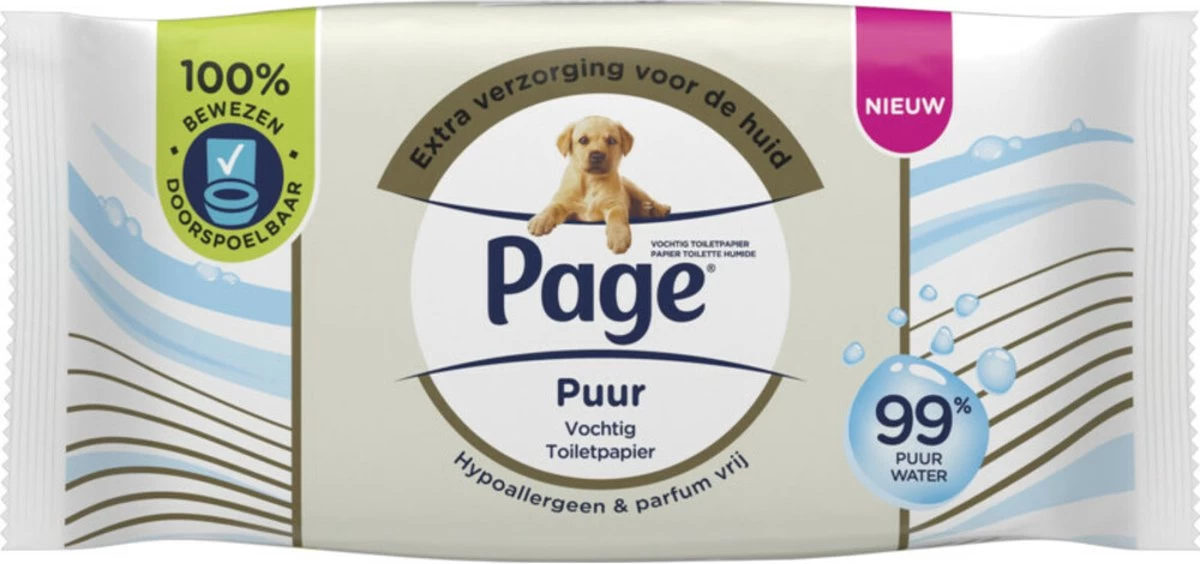 Page Puur Vochtig Toiletpapier - Extra Duurzaam Vochtig Wc Papier - 12 X 38 Stuks - Voordeelverpakking - Afbeelding 8