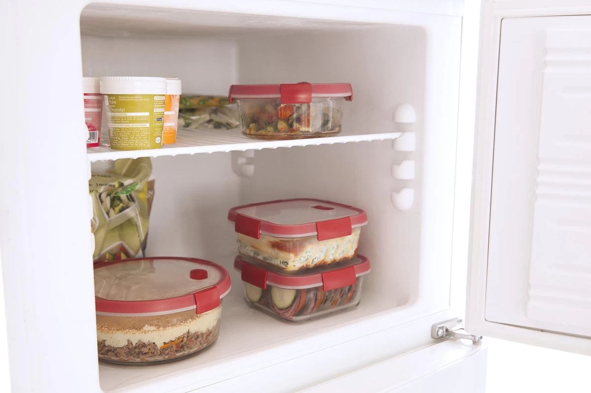 Curver Smart Cook Glazen Vershouddoos - Rechthoekig - 0,9L - Rood - Afbeelding 5