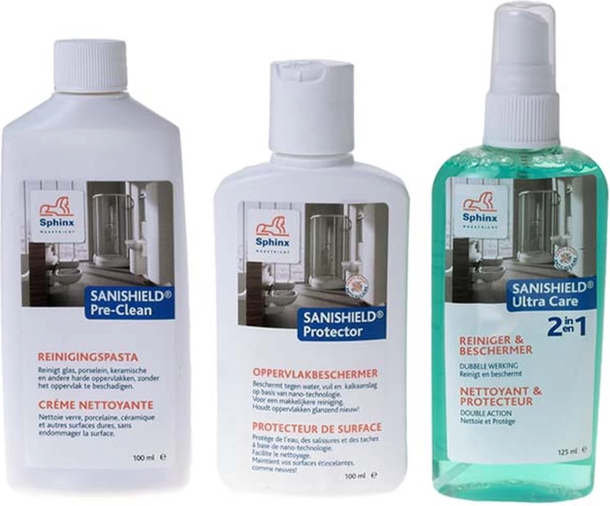 Sphinx Sanishield Clean Kit Speciale Badkamer Reiniger - Afbeelding 2