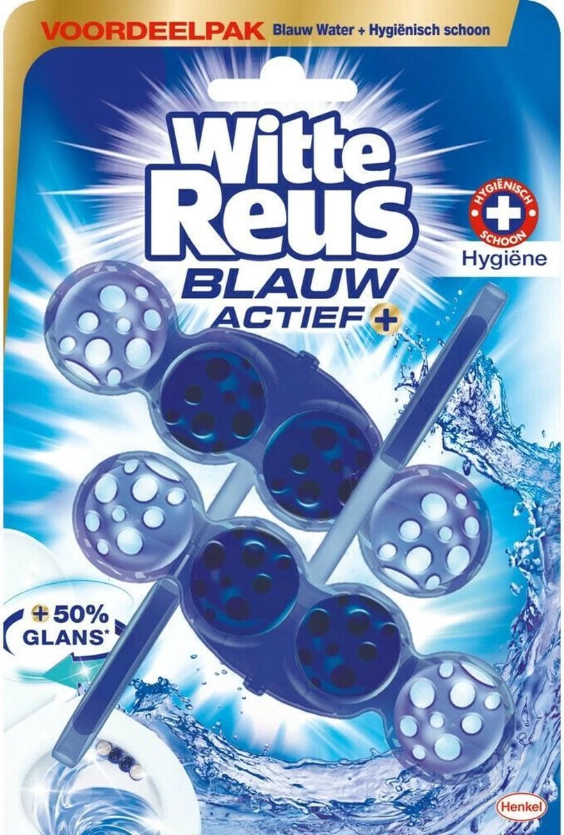 Witte Reus Blauw Actief Toiletblok - Hygiëne - WC Blokjes Voordeelverpakking 20 Stuks - Afbeelding 2