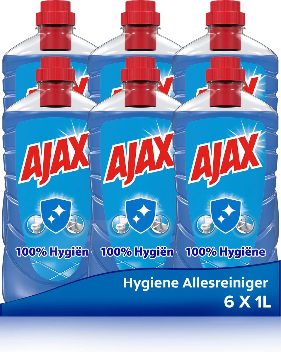 Ajax® Ajax Allesreiniger 100% Hygiene 6 X 1L - Voordeelverpakking